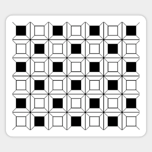 Abstract geometric pattern - black and white. Sticker